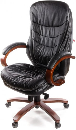 Крісло Валенсия Soft EX MB (Шкіра LC), чорн. АКЛАС - фото 1