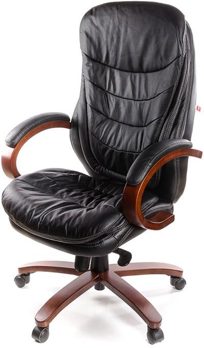 Крісло Валенсия Soft EX MB (Шкіра LC), чорн. АКЛАС - фото 1