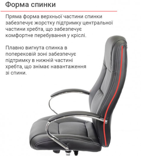 Крісло для керівника Оран CH ANF экокожа, чорн. АКЛАС - фото 7