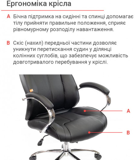 Кресло для руководителя Сетиф CH ANF, черн. АКЛАС - фото 10