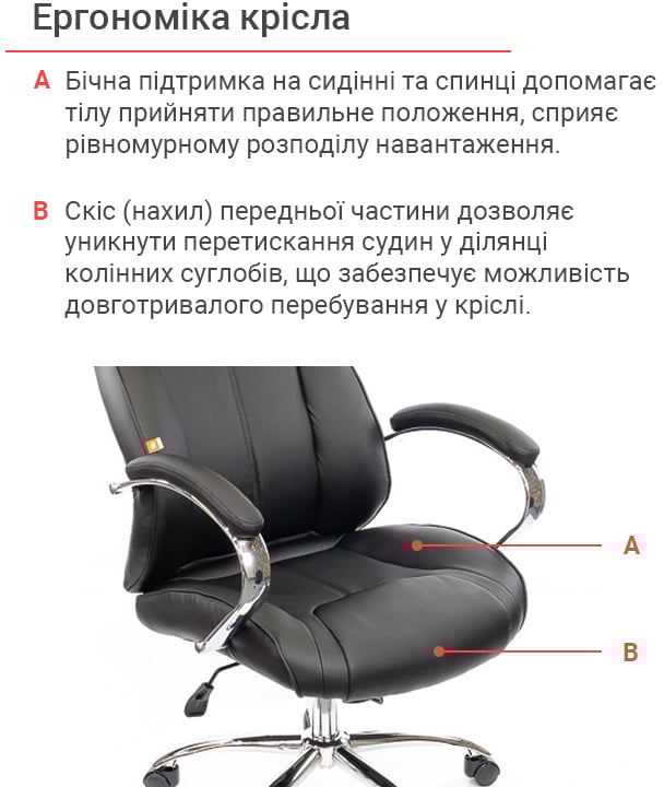 Кресло для руководителя Сетиф CH ANF, черн. АКЛАС - фото 10