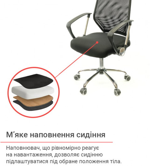 Кресло для персонала Тета CH PR , черн. АКЛАС - фото 24