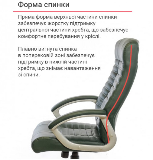 Кресло для руководителя Атлант MP TILT (XY-7147), зеленый АКЛАС - фото 13