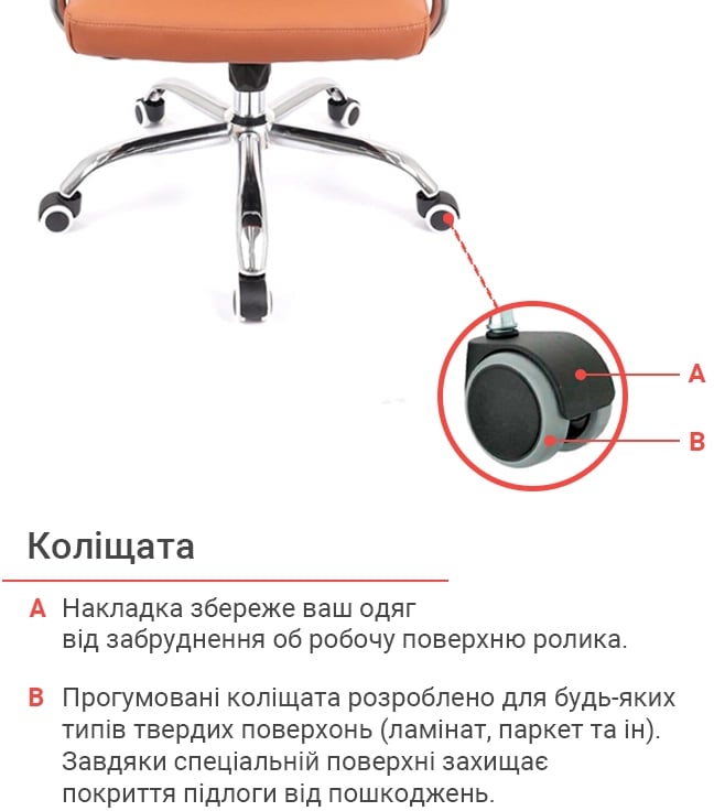 Крісло для персоналу Натан CH TILT, темно-корич. АКЛАС - фото 13