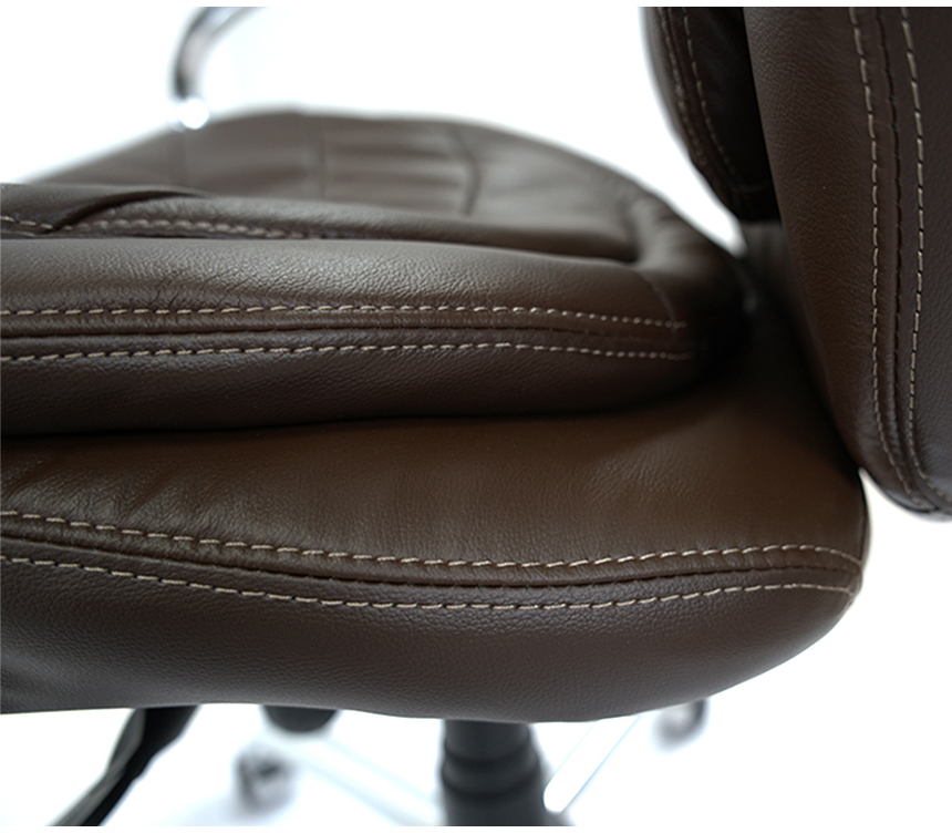 Кресло Валенсия Soft CH MB (Кожа LC-K) коричневый АКЛАС - фото 11