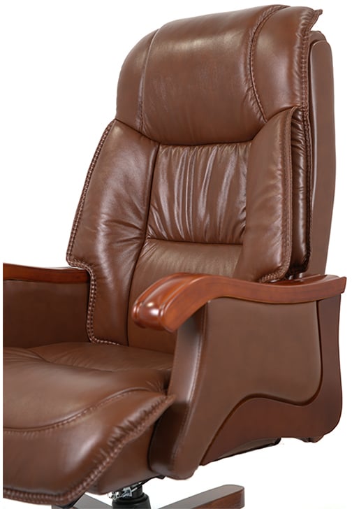 Кресло Галахад EX RL (Кожа LC-I) коричневый АКЛАС - фото 7