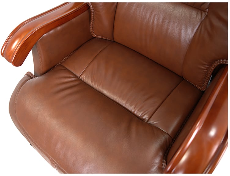 Кресло Галахад EX RL (Кожа LC-I) коричневый АКЛАС - фото 9