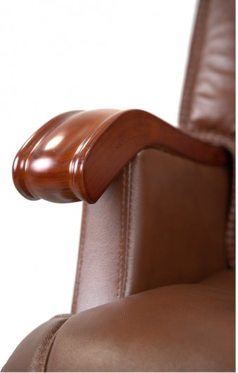 Кресло Галахад EX RL (Кожа LC-I) коричневый АКЛАС - фото 11
