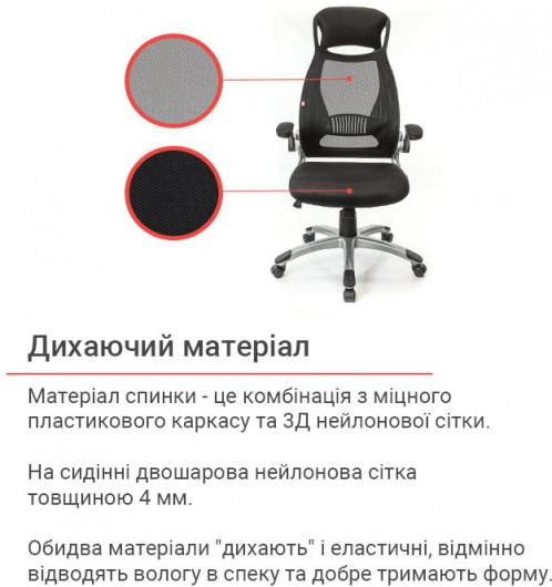 Крісло Вінд PL TILT, чорн. АКЛАС - фото 3
