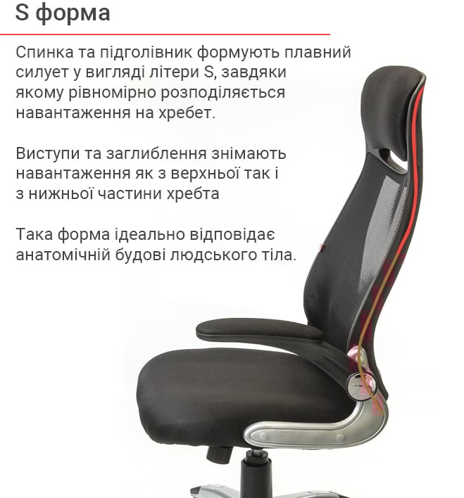 Крісло Вінд PL TILT, чорн. АКЛАС - фото 4