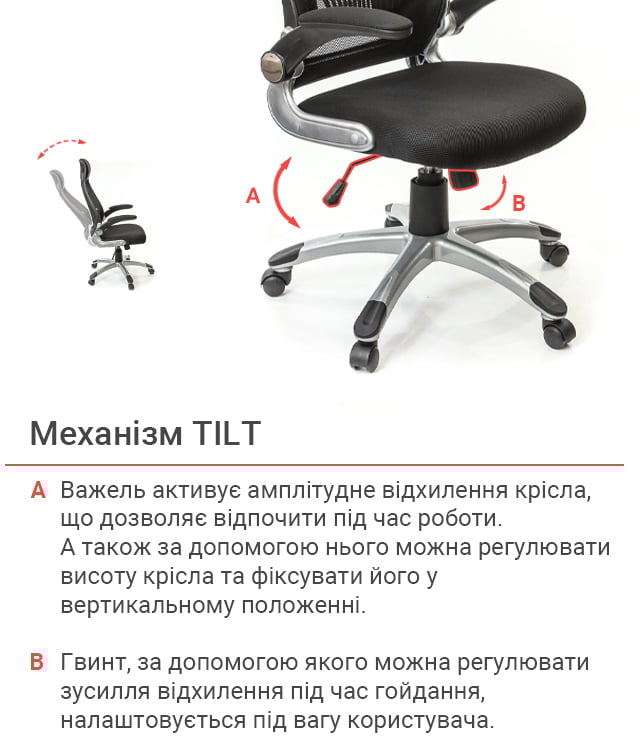 Крісло Вінд PL TILT, чорн. АКЛАС - фото 10