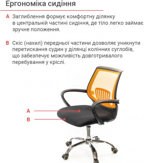 Крісло Ларк CH PR, оранж. АКЛАС - фото 7