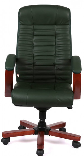 Кресло для руководителя Атлант EX MB, (Кожа LC) зелен. АКЛАС - фото 2