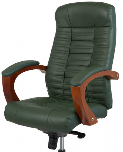 Кресло для руководителя Атлант EX MB, (Кожа LC) зелен. АКЛАС - фото 16