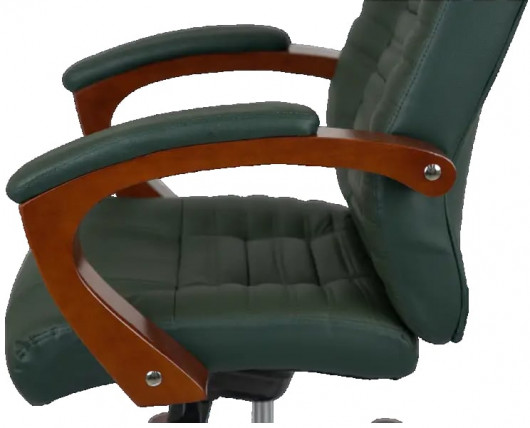 Кресло для руководителя Атлант EX MB, (Кожа LC) зелен. АКЛАС - фото 19