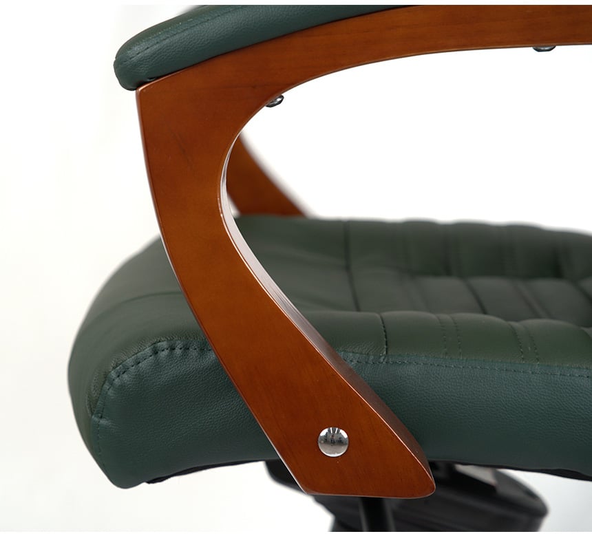 Кресло для руководителя Атлант EX MB, (Кожа LC) зелен. АКЛАС - фото 22