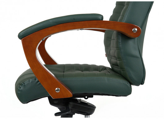 Кресло для руководителя Атлант EX MB, (Кожа LC) зелен. АКЛАС - фото 25