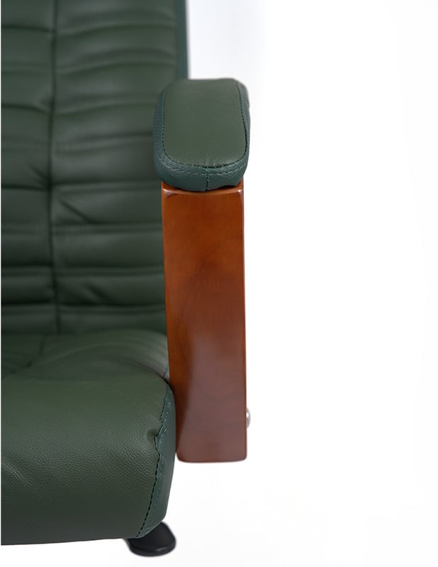 Кресло для руководителя Атлант EX MB, (Кожа LC) зелен. АКЛАС - фото 27