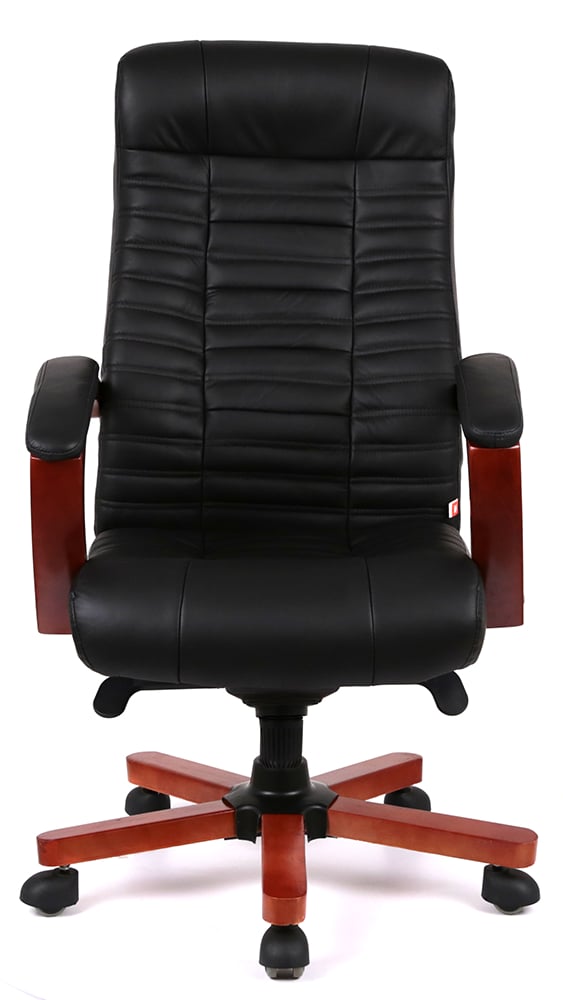 Кресло для руководителя Атлант EX MB, (Кожа LC) черн. АКЛАС - фото 2