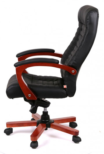 Кресло для руководителя Атлант EX MB, (Кожа LC) черн. АКЛАС - фото 3