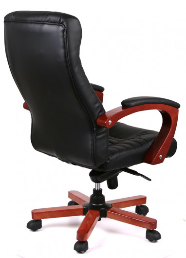 Кресло для руководителя Атлант EX MB, (Кожа LC) черн. АКЛАС - фото 5