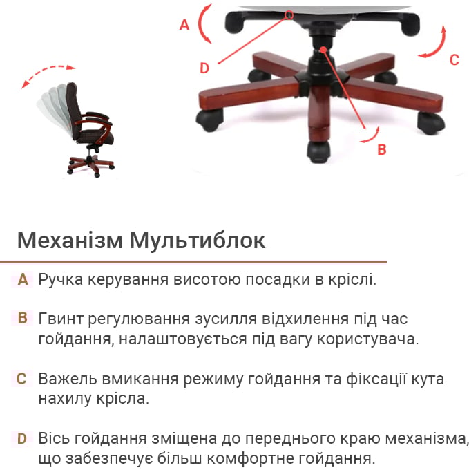 Кресло для руководителя Атлант EX MB, (Кожа LC) черн. АКЛАС - фото 14