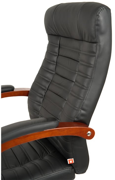 Кресло для руководителя Атлант EX MB, (Кожа LC) черн. АКЛАС - фото 17