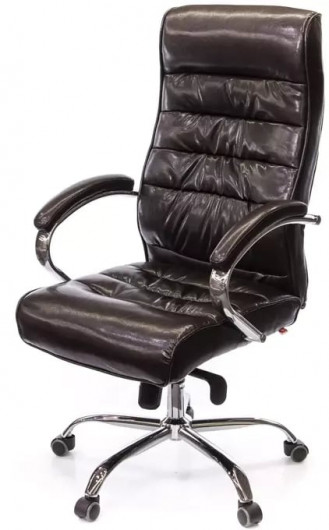 Крісло для керівника Каміль CH MB, шкірзамінник, темно-корич. АКЛАС - фото 1