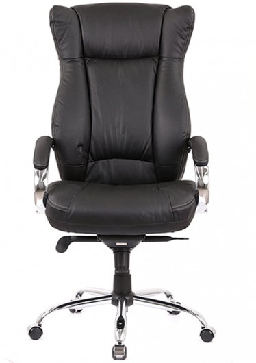 Кресло для руководителя Бадалона CH MB (Кожа LC-A), черн. АКЛАС - фото 1