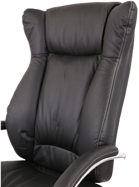 Кресло для руководителя Бадалона CH MB (Кожа LC-A), черн. АКЛАС - фото 8