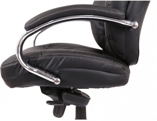 Кресло для руководителя Бадалона CH MB (Кожа LC-A), черн. АКЛАС - фото 11