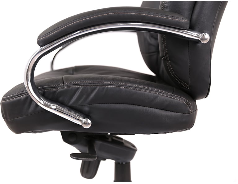 Кресло для руководителя Бадалона CH MB (Кожа LC-A), черн. АКЛАС - фото 11