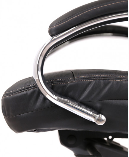 Кресло для руководителя Бадалона CH MB (Кожа LC-A), черн. АКЛАС - фото 12