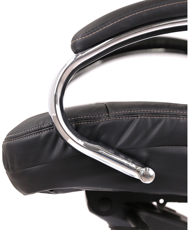 Кресло для руководителя Бадалона CH MB (Кожа LC-A), черн. АКЛАС - фото 12