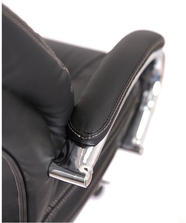 Кресло для руководителя Бадалона CH MB (Кожа LC-A), черн. АКЛАС - фото 14