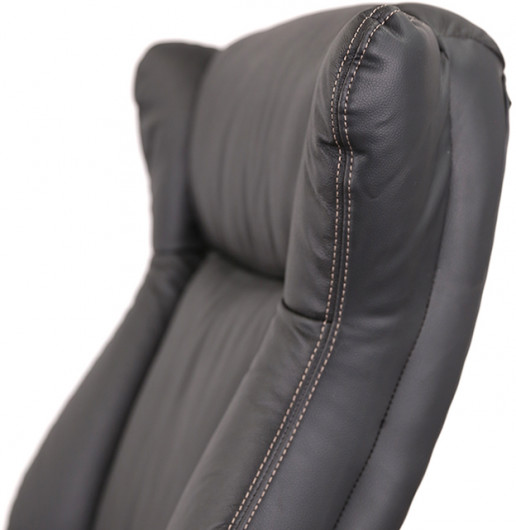 Кресло для руководителя Бадалона CH MB (Кожа LC-A), черн. АКЛАС - фото 16