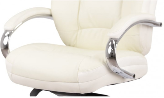 Крісло для керівника Бадалона CH MB (Шкіра Lux LC-W), біл. АКЛАС - фото 5