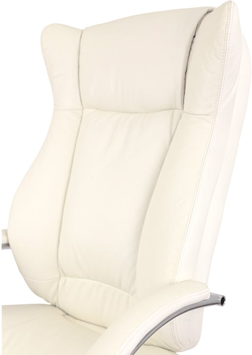 Крісло для керівника Бадалона CH MB (Шкіра Lux LC-W), біл. АКЛАС - фото 6