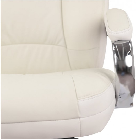 Крісло для керівника Бадалона CH MB (Шкіра Lux LC-W), біл. АКЛАС - фото 9