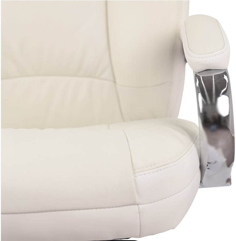 Крісло для керівника Бадалона CH MB (Шкіра Lux LC-W), біл. АКЛАС - фото 9