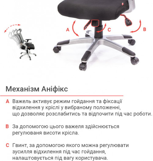 Крісло Прима PL HR ANF, чорн. АКЛАС - фото 11