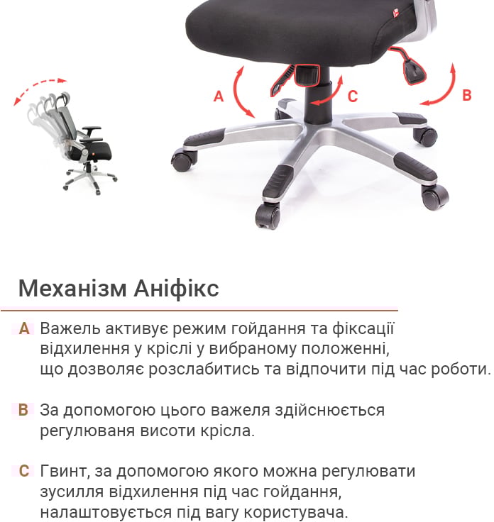 Крісло Прима PL HR ANF, чорн. АКЛАС - фото 11