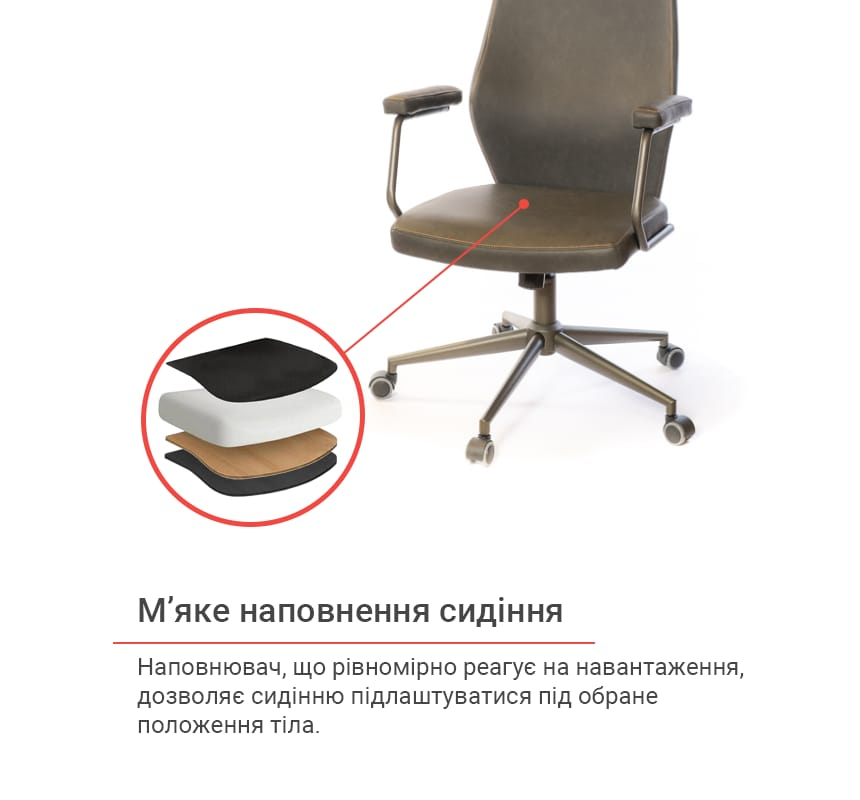 Кресло для персонала Ронин CH TILT, темно-сер. АКЛАС - фото 6