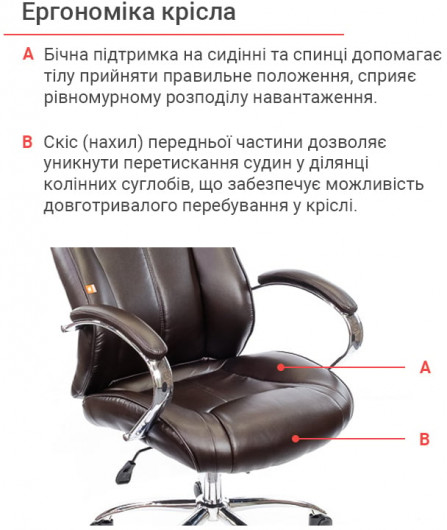 Крісло для керівника Сетіф CH ANF, темно-корич. АКЛАС - фото 8