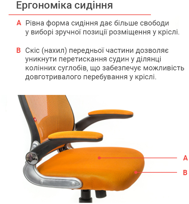 Крісло Вінд PL TILT, оранж. АКЛАС - фото 9