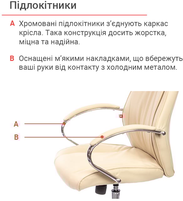 Кресло для руководителя Дрим CH ANF, беж. АКЛАС - фото 23