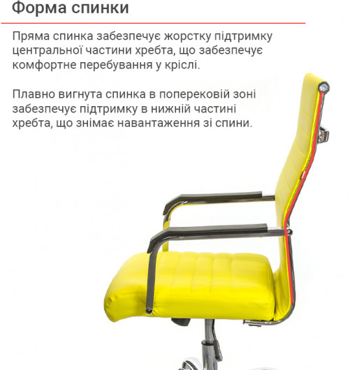 Кресло для персонала Кап FX СН TILT, желт. АКЛАС - фото 3