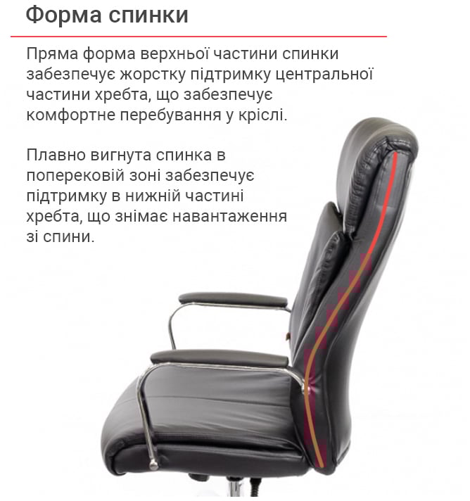 Кресло для руководителя Маккай CH ANF, черн. АКЛАС - фото 5