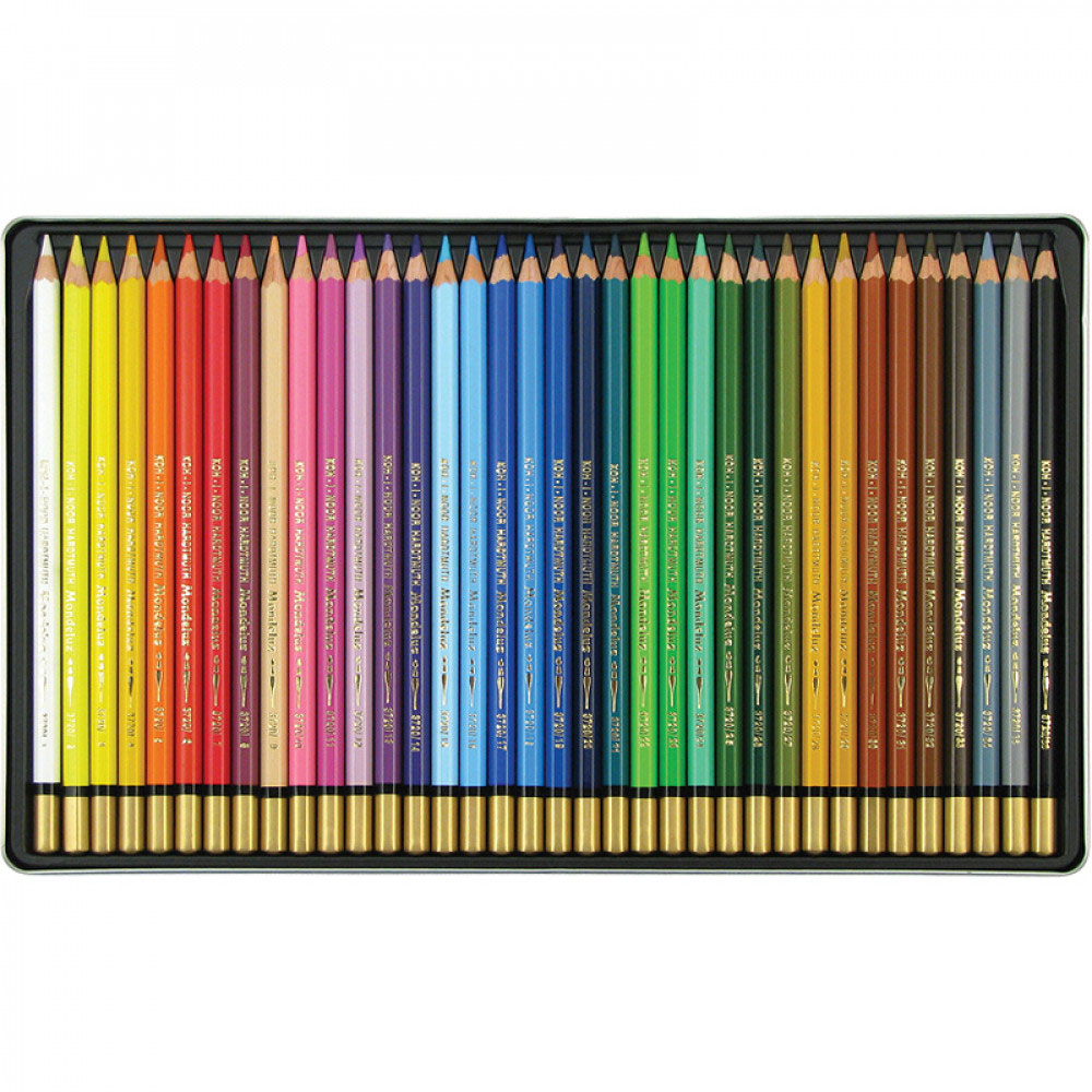 Карандаши акварельные, 36цв. MONDELUZ 3725, метал/коробка Koh-i-noor - фото 5