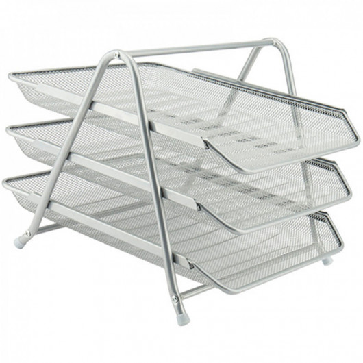 Лоток горизонтальный 3 в 1, металлический, серебр. Axent - фото 2